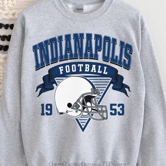 Est 1953 Indianapolis Colts Football Sweatshirt Baltimore Colts Shirt Sweater - Picture 1 of 3